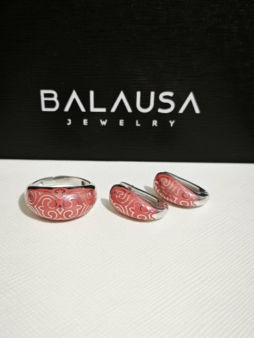Balausa Jewelry Е190(3) 18р. вес 8 г серебро, эмаль