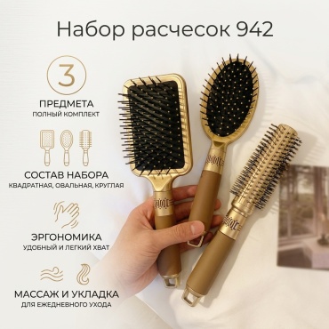 Набор расчесок 3 шт