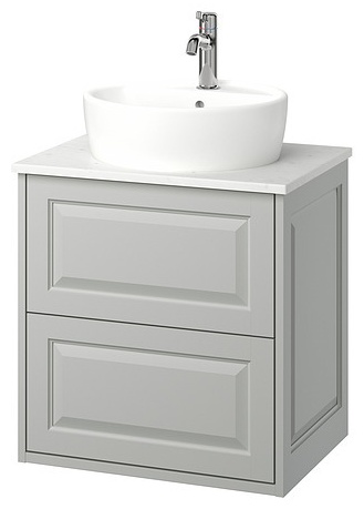 Тумба с раковиной IKEA TÄNNFORSEN/TÖRNVIKEN, 62x79x49 см, серый