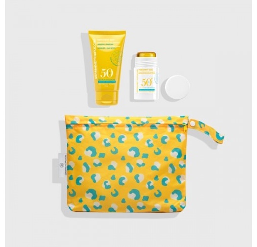 Germaine de Capuccini Косметичка + Крем SPF50 + Солнцезащитный стик SPF50 набор по уходу за лицом унисекс