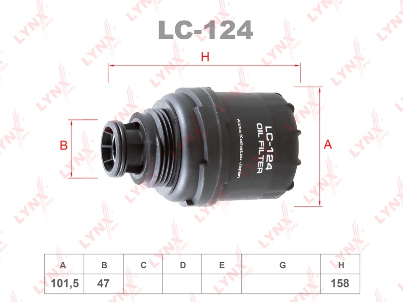 LYNXauto масляный фильтр LC124