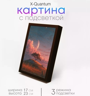 Quantum декоративный светильник настенный Интерьерный Komorebi Dreams 3D LED, теплый белый, холодный белый, синий