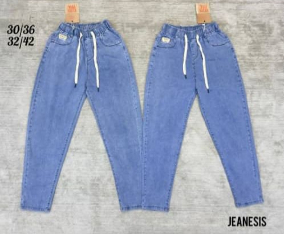 Джинсы джинсы-мом DENIM AMERICAN APPARAL светло-синий