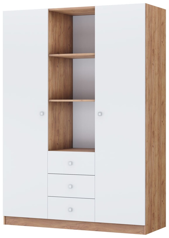 Детский распашной шкаф Polini kids Simple Simple 135х52х190 см
