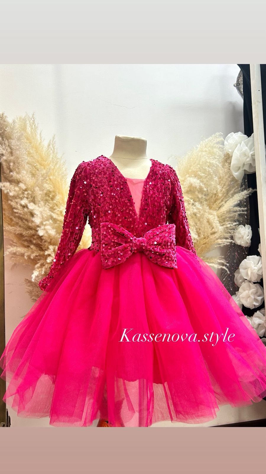 Нарядное платье KASSENOVA STYLE фуксия
