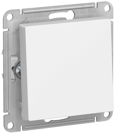 Выключатель клавишный Schneider Electric Выключатель ATLASDESIGN 1-клав, с самовозвратным механизмом, белый ATN000115, белый