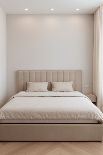 Кровать VIORO HOME ESTEL двуспальная, 180x200 см (без матраса, без подъёмного механизма) бежевый