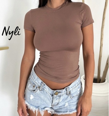 Футболка Nyli коричневый