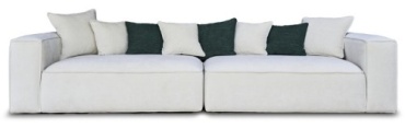 Диван Nilstone div001, 300х110 см, обивка шенилл, кремовый