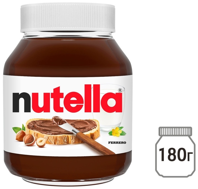 NUTELLA паста шоколадная с лесным орехом 180 г