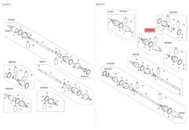 HYUNDAI / KIA шрус внутренний 495972Y200