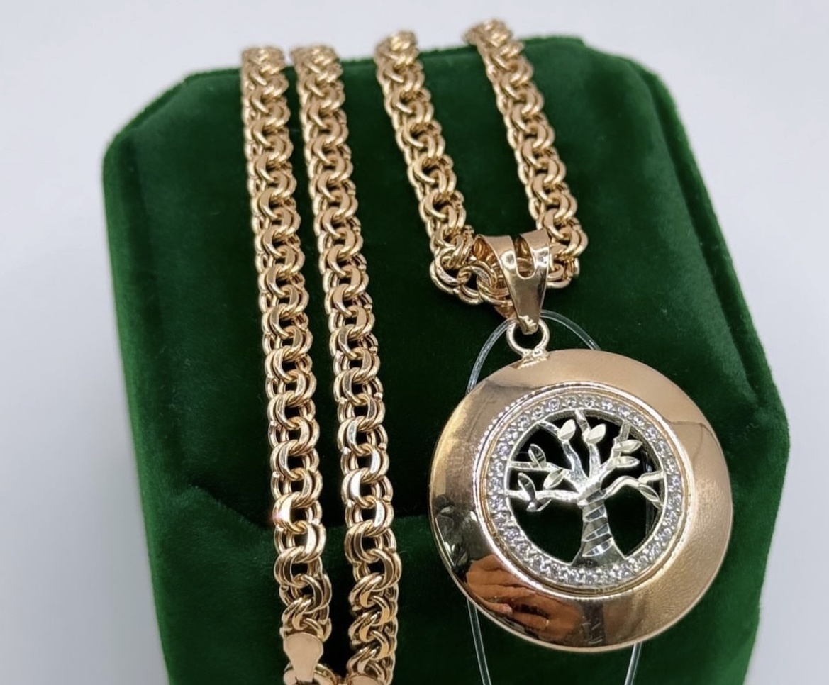 Колье Inspiration 07751234INSP длина 55 см вес 6.57 г золото, фианит