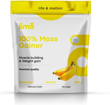 Гейнер LIMO 100% Mass Gainer банан 1000 г