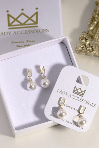 Серьги Lady accessories бижутерный сплав, искусственный жемчуг