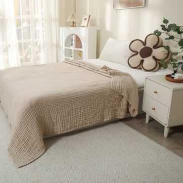 Покрывало MUSLIM HOME TEXTILE 200х230 см, хлопок, кофейный