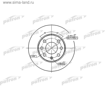 Диски PATRON передние PBD2665