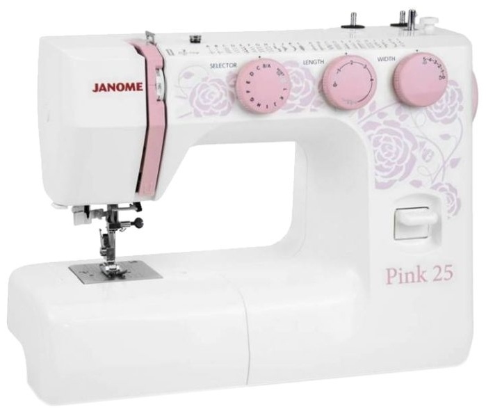 Швейная машина Janome Pink 25 белый, розовый
