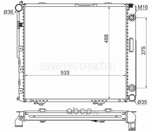 SAT радиатор основной MB0001D