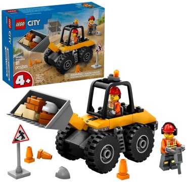 Конструктор LEGO Желтый строительный колесный погрузчик 60450, деталей 81 шт
