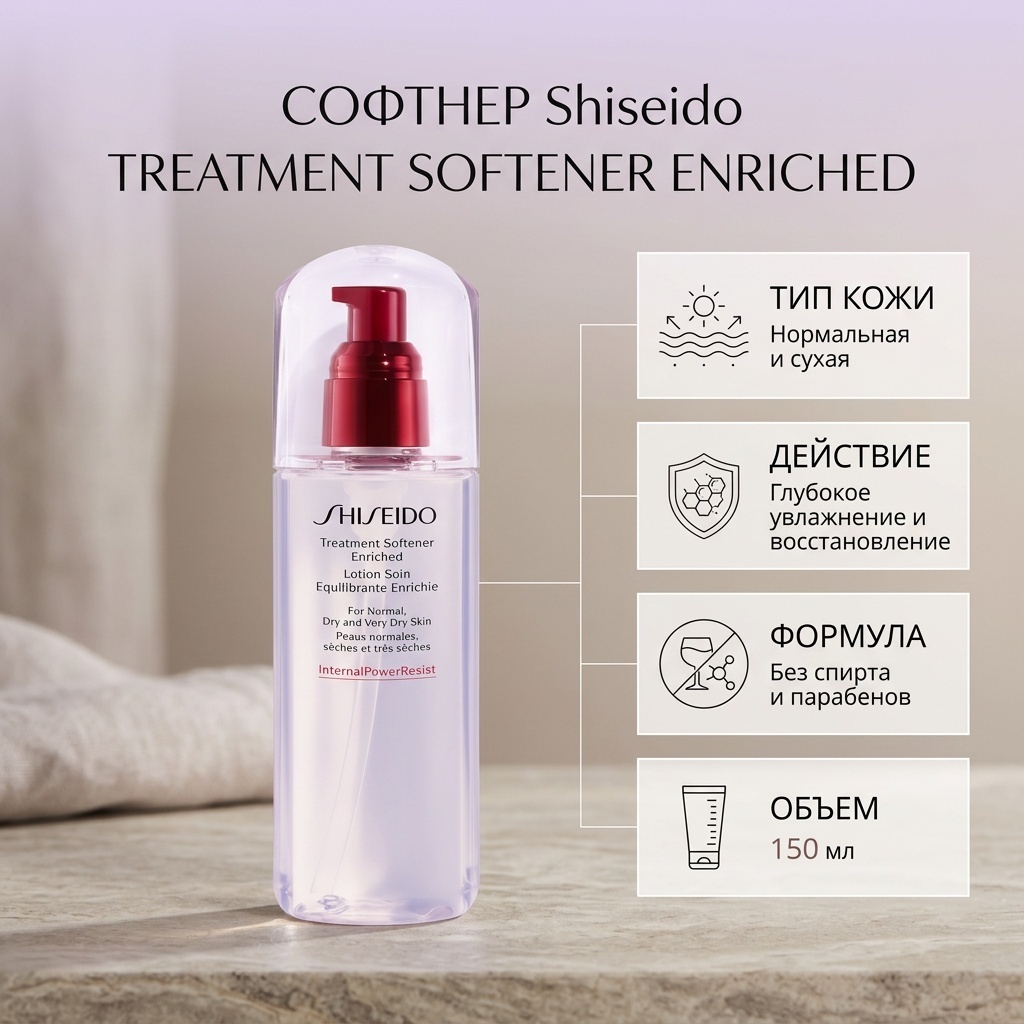 Shiseido тоник Treatment Softener Enriched 150 мл