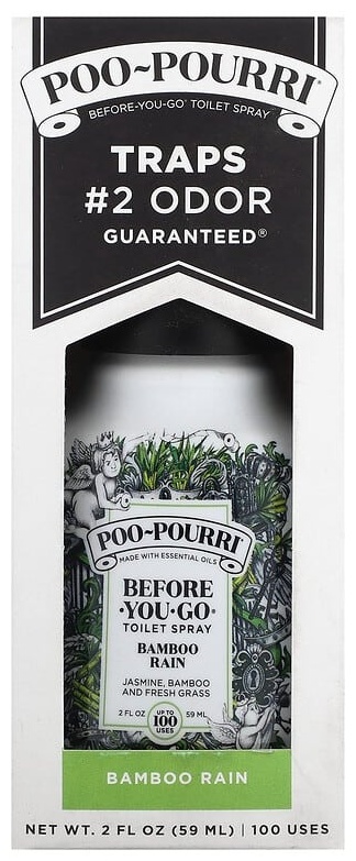Poo-Pourri спрей Before-You-Go, спрей-освежитель для туалета, «бамбуковый дождик», 59 мл (2 унции) 59 мл