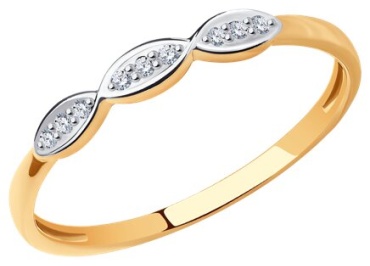 Diamant RIN-DI-585-050112-17 размер 17 вес 1 г золото, фианит