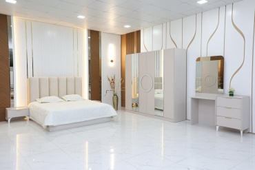 HomeMebel Homemebel Ясмин 6д, предметов в наборе 7 шт серый, белый