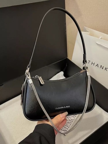 Сумка багет Fashion&Bag искусственная кожа черный
