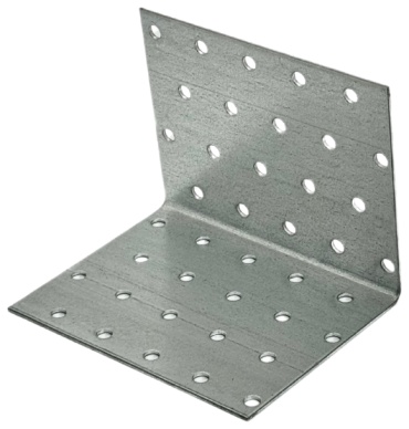 Nurmax уголок 80x100x1.8 мм 1 шт, Крепежный угол равностороний KUR-100*80*80