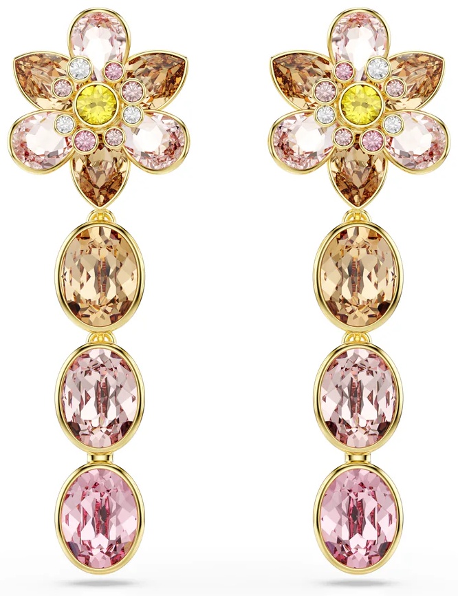 Серьги Swarovski бижутерный сплав, кристаллы Swarovski