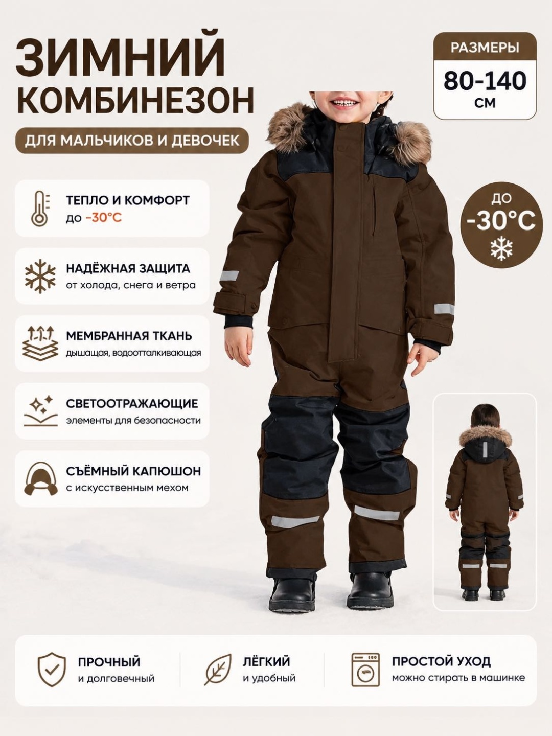 Спортивный комбинезон коричневый