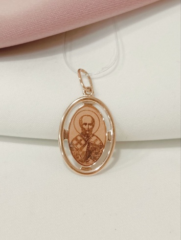 Икона Ювелит 51-132-00376-3 вес 0.71 г золото, эмаль