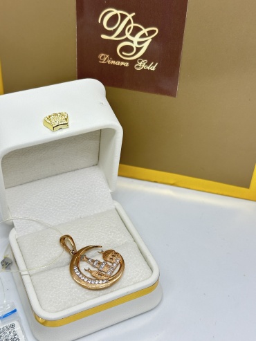 Подвеска Dinara Gold NR 2544 вес 2.6 г золото, фианит