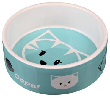 Миска TRIXIE 24650 300 мл голубой, белый