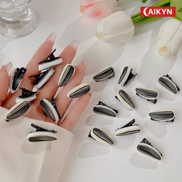 AIKYN заколка зажим 10 шт, черный, белый