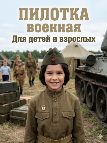 Пилотка военная зеленая 52 размер