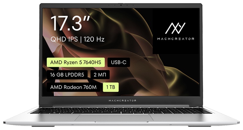Ноутбук Machcreator Genesis R17 17.3" / 16 Гб / SSD 1024 Гб / Без ОС / JJ00G400H