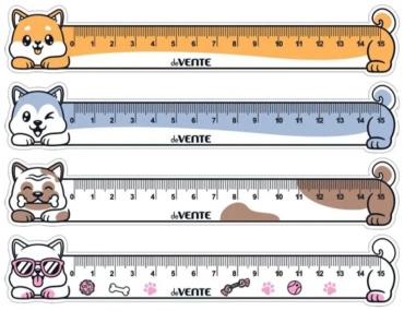 Линейка deVENTE 5091209 Dog гибкая, 15 см, 1 шт, пластик, прозрачный