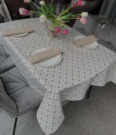 Скатерть Maryam decor & textile 300x160 см, хлопок, дак, 1 шт