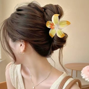 Fashion Jewelry заколка краб 1 шт, оранжевый