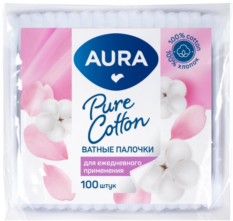 Aura Beauty ватные палочки Pure Cotton 100 шт