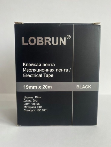 Водонепроницаемая клейкая лента LOBRUN 19mm x 20m Black, ширина 19 мм, 1 шт, черный
