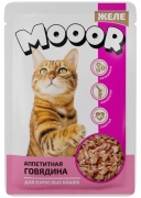 MOOOR для взрослых кусочки в желе говядина 75 г 1 шт