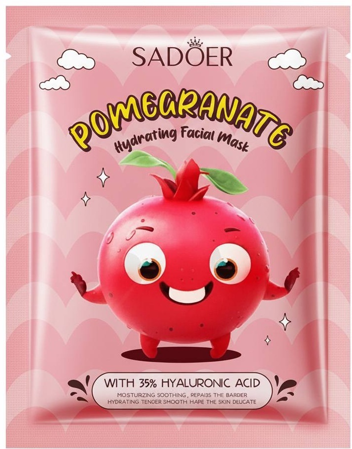 Маска для лица SADOER тканевая Pomegranate 1 шт