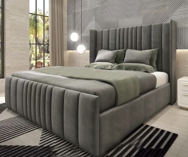 Кровать SM Company Futon двуспальная, 160x200 см (без матраса, подъёмный механизм) хаки, темно-зеленый