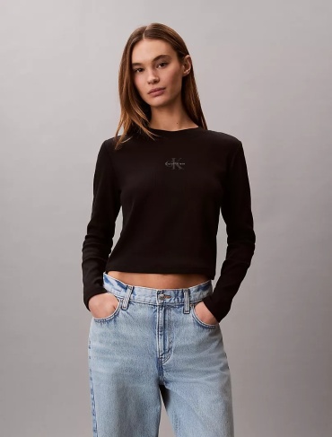 Лонгслив Calvin Klein черный