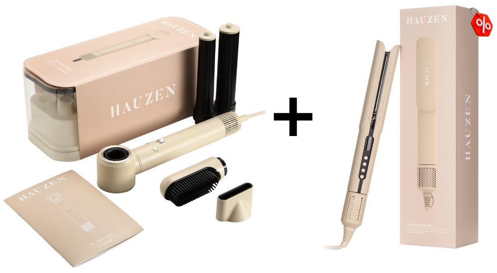 HAUZEN Air Style Long+Ceramic AirStrait фен бежевый