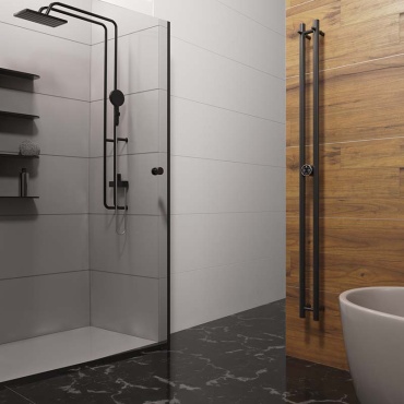 Полотенцесушитель электрический Beste IDEAL DUO круг1600 крашеный (RAL 9005 матовый), I-образный 3x160 см