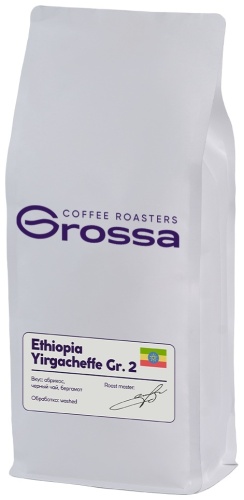 Кофе Grossa Ethiopia Yirgacheffe Gr. 2 зерновой арабика 1000 г