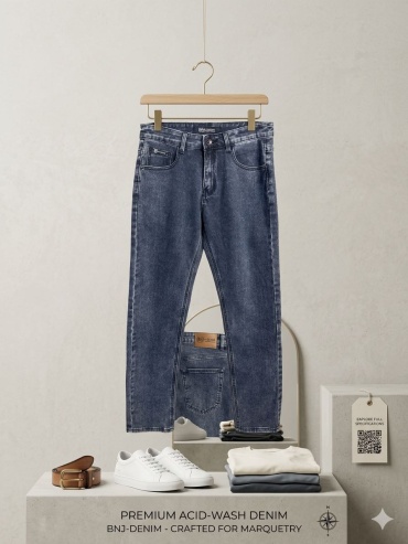Джинсы зауженные Denim синий